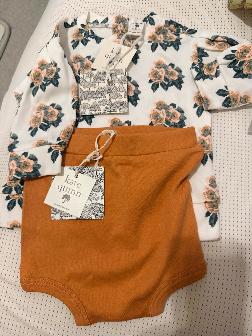 Kate Quinn Rose Vintage Floral Top and Bummies Set